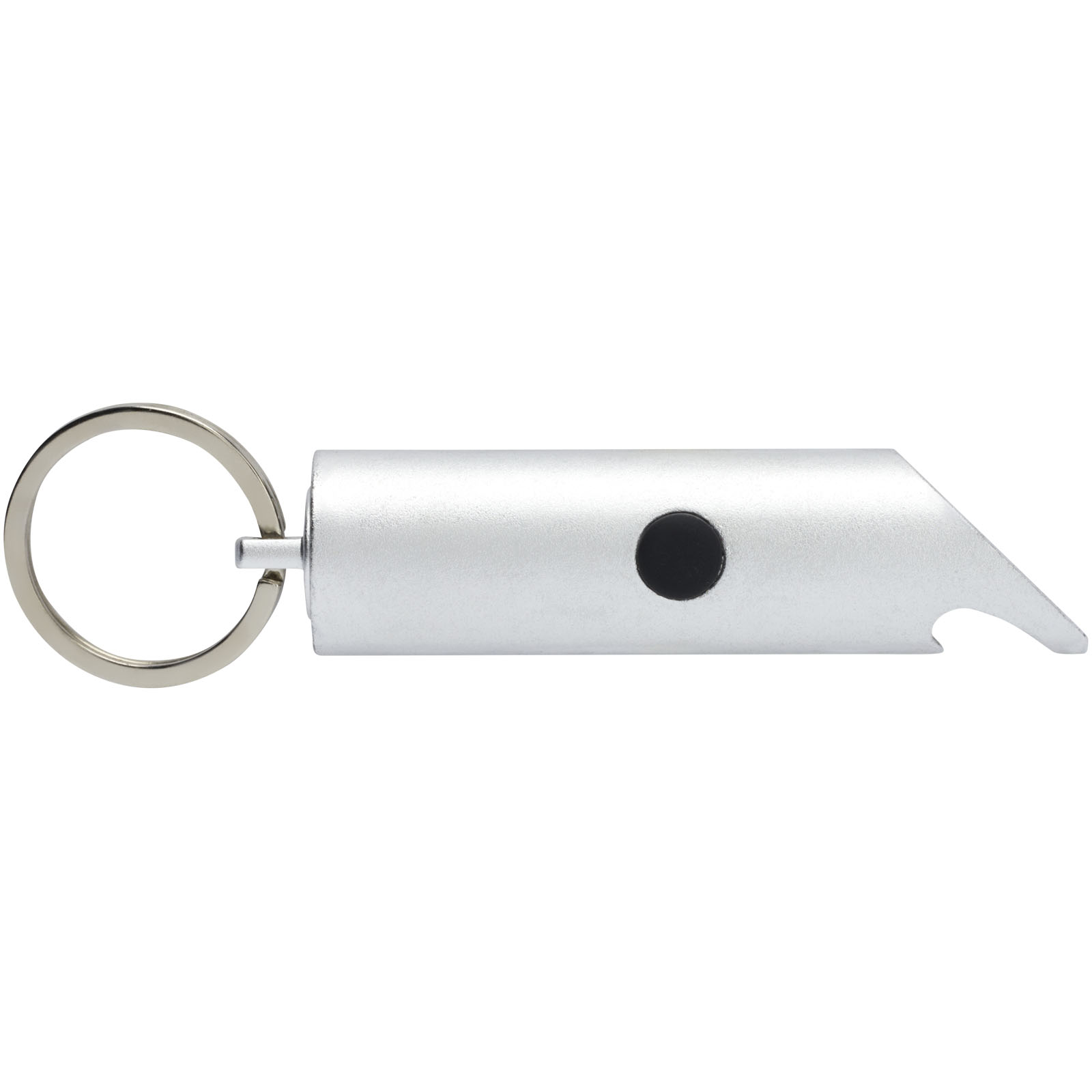 Luz LED IPX de aluminio reciclado y abrebotellas con llavero Flare