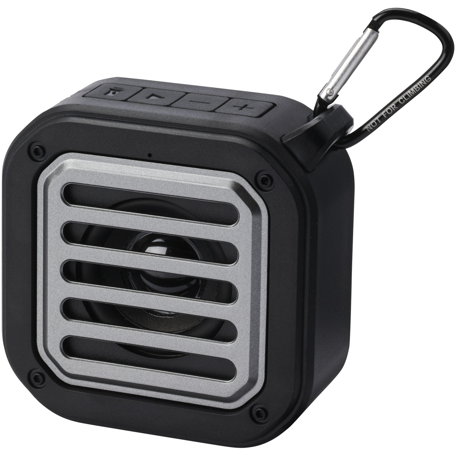 Altavoz solar Bluetooth IPX5 de 3W con mosquetón en plástico reciclado con certificación RCS Solo