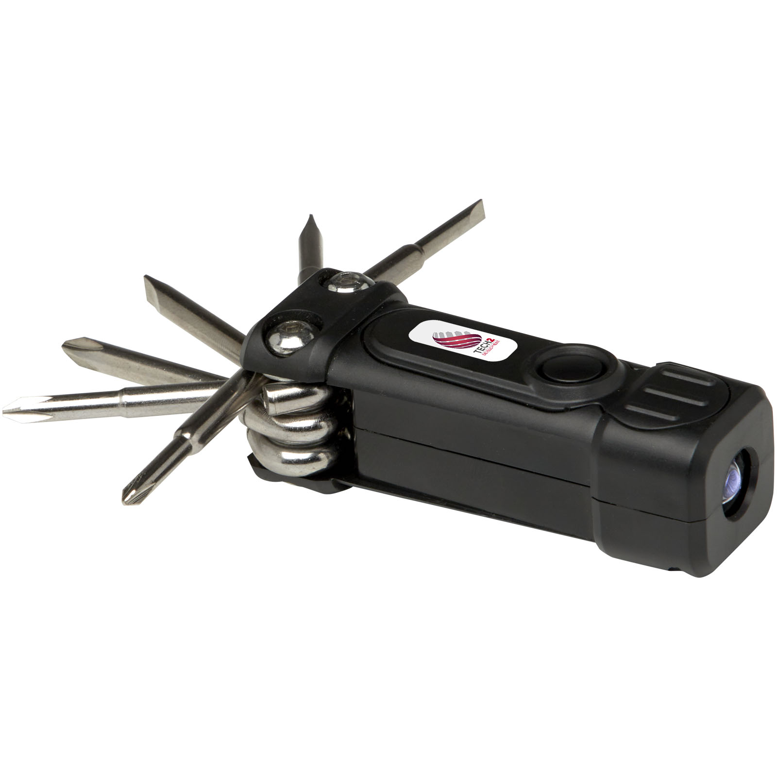 Set de destornilladores de plástico reciclado 8 en 1 RCS con linterna Octo