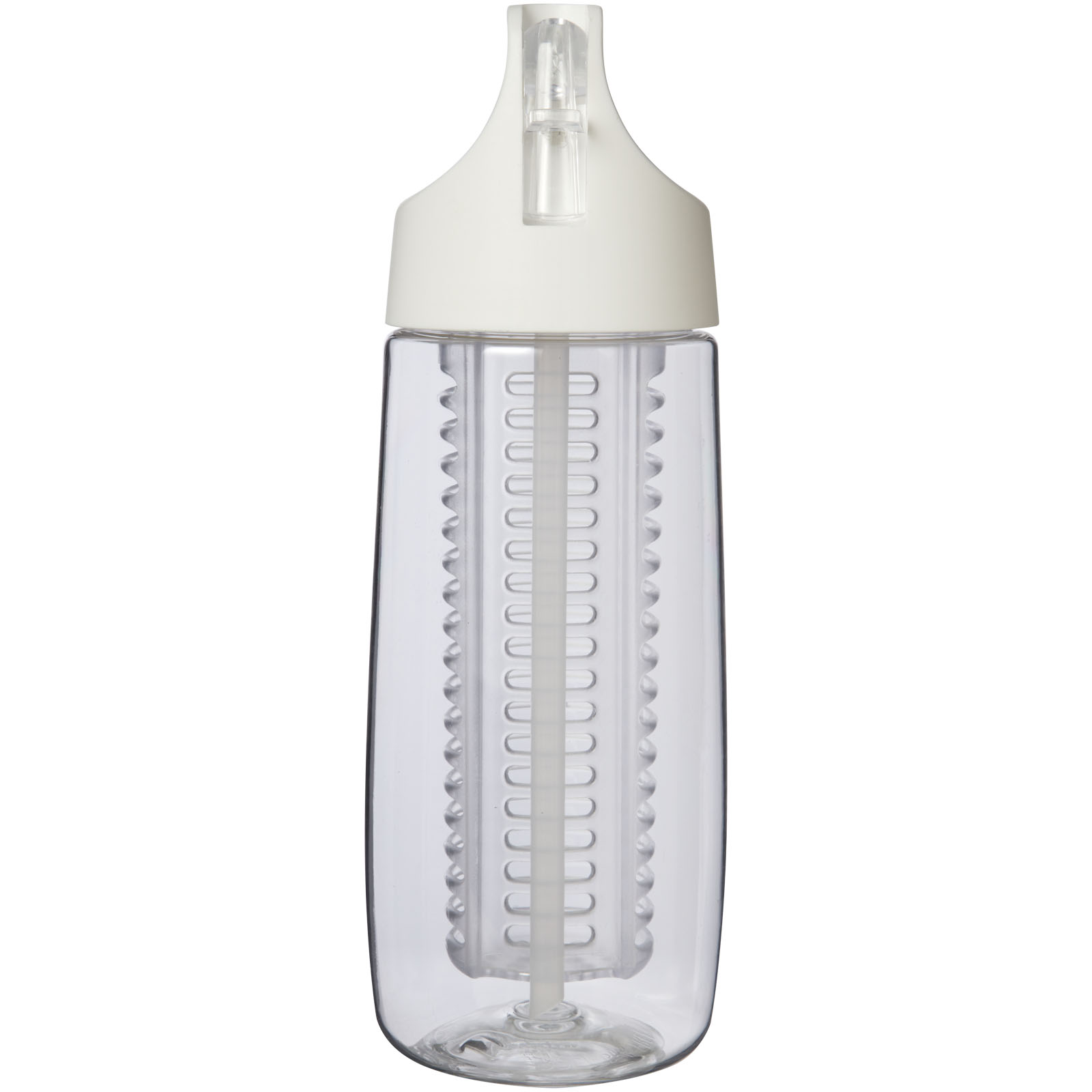 Bidón deportivo en plástico reciclado de 700 ml con tapa Flip e infusor HydroFruit