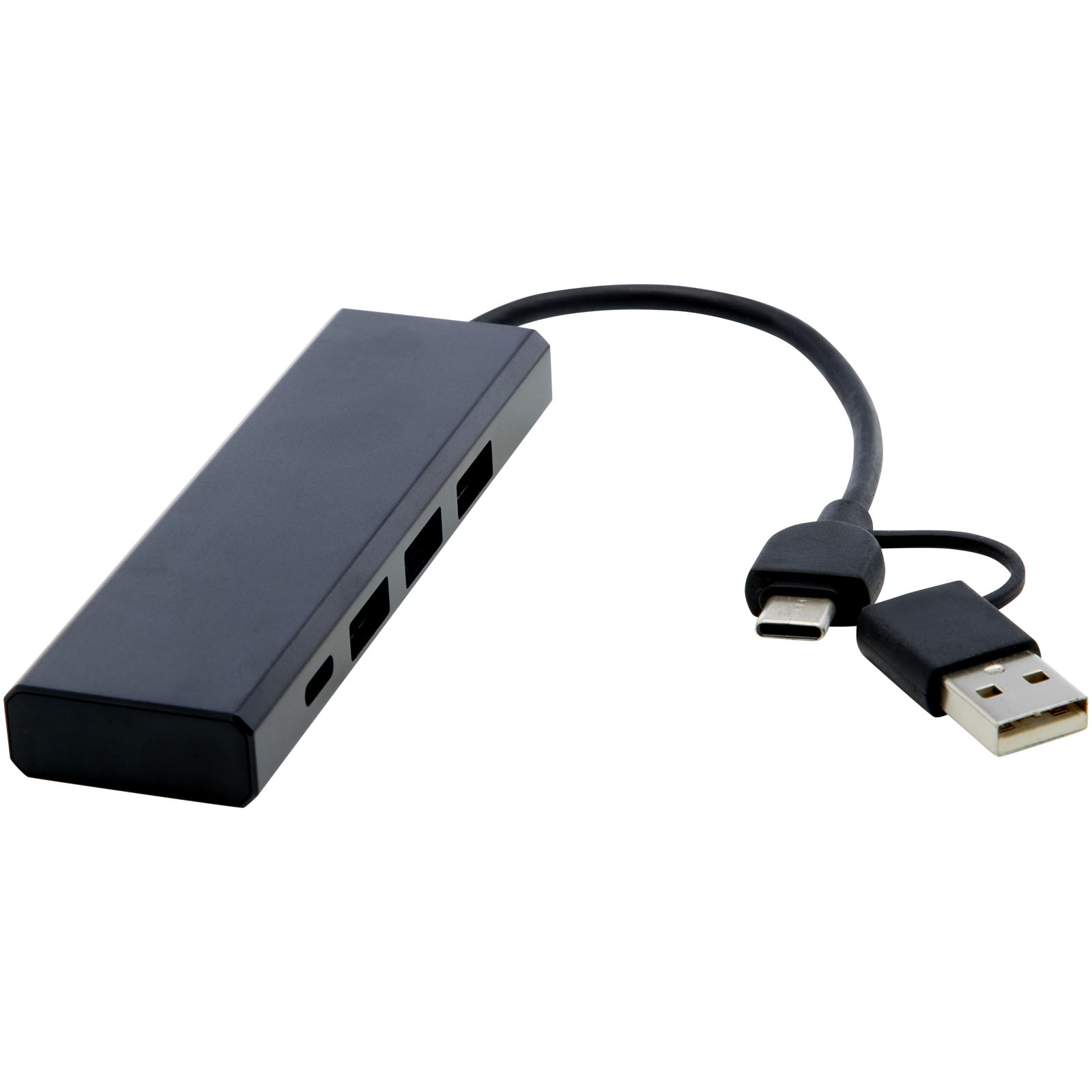 Hub USB 2.0 de aluminio reciclado con certificación RCS Rise