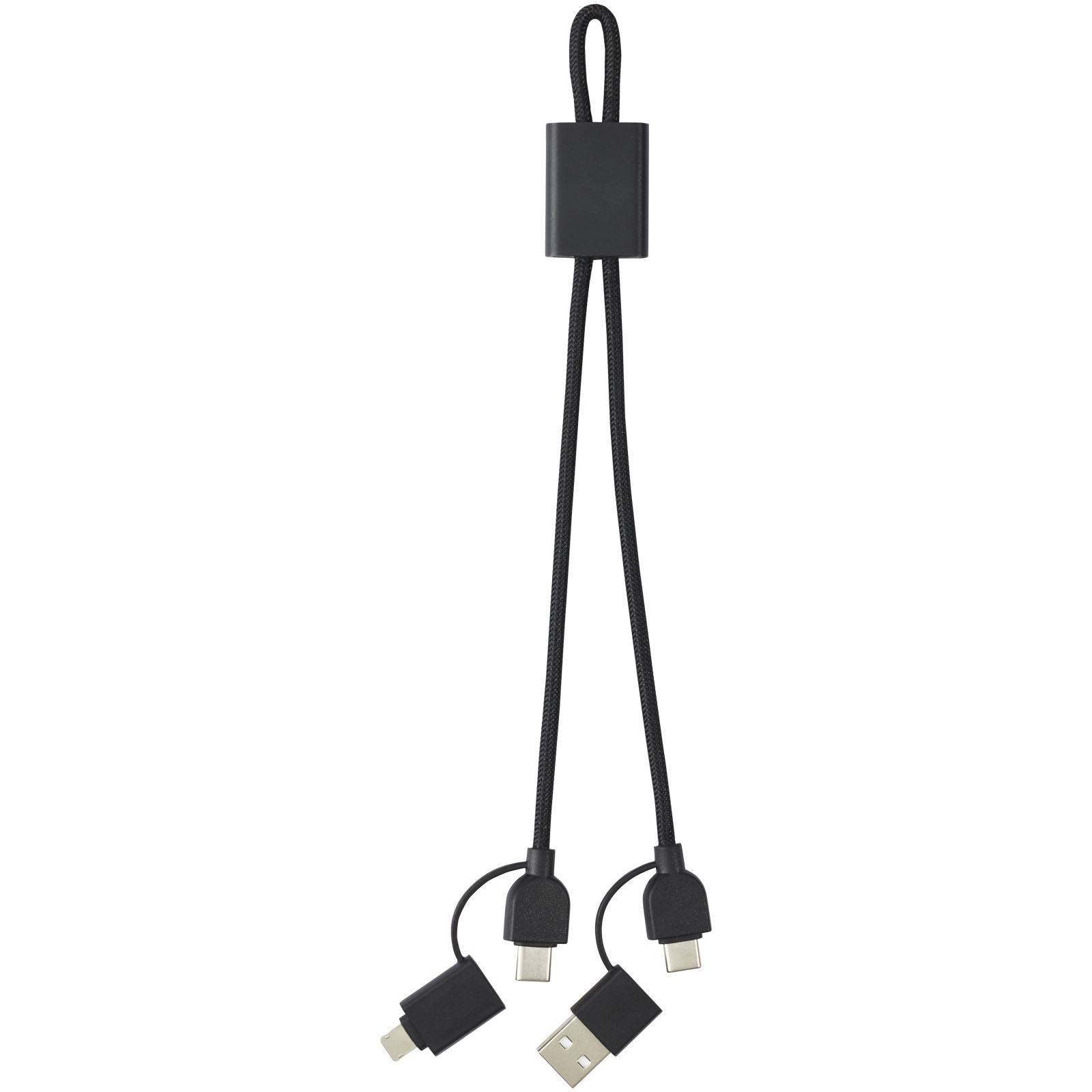 Cable de carga rápida y transmisión de datos 6 en 1 de 45 W en aluminio reciclado con certificación RCS Connect