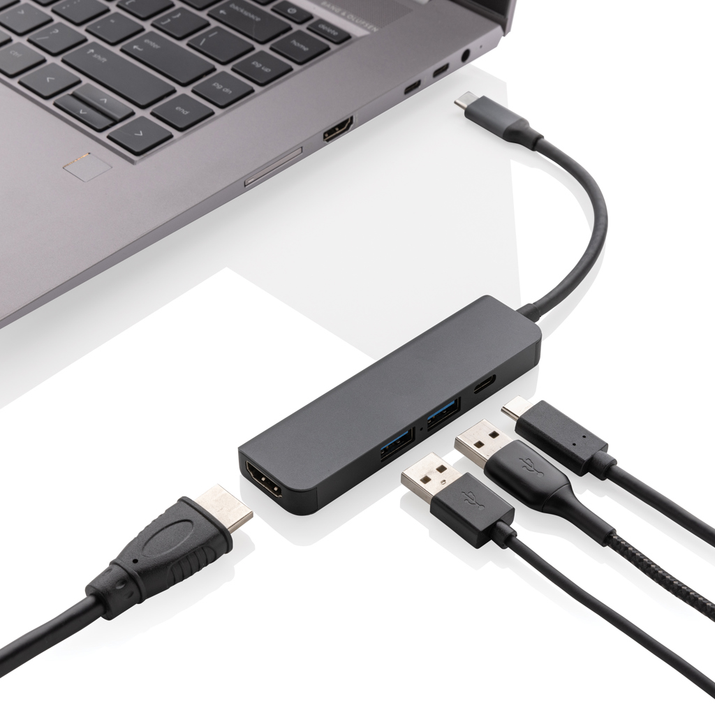 Hub Terra RCS de aluminio reciclado con entrada HDMI