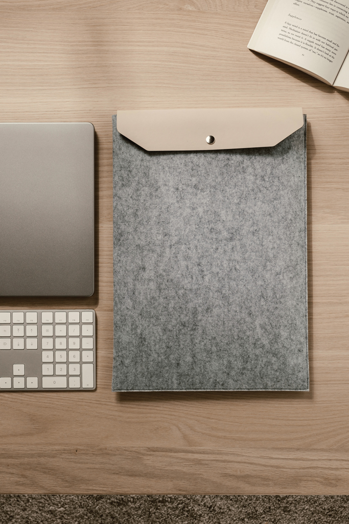 Funda para portátil de 17" de fieltro reciclado VINGA Albo