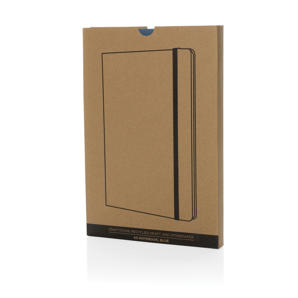Cuaderno A5 de papel kraft y piedra reciclado Craftstone