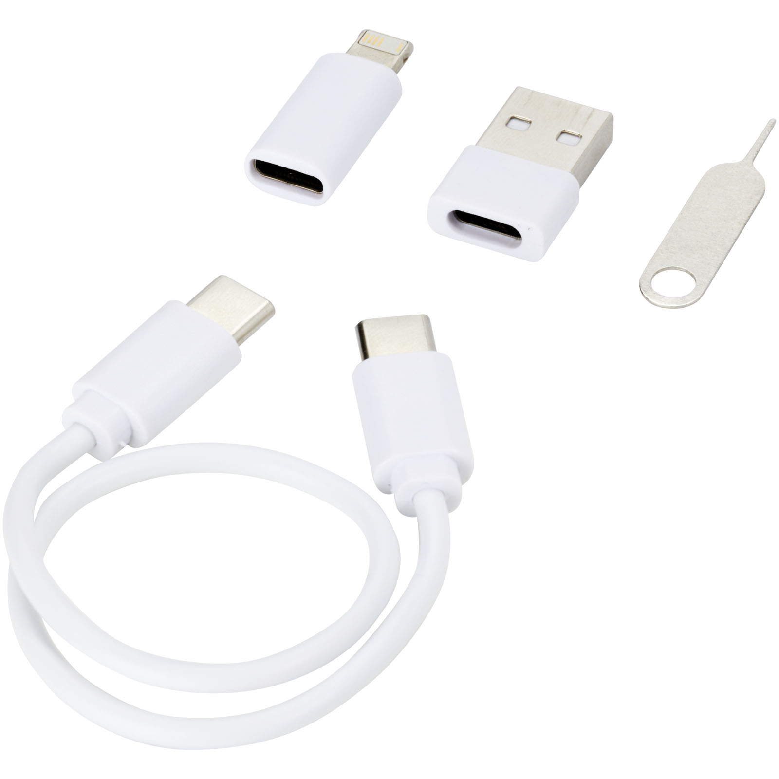 Cable de carga modular de plástico reciclado con soporte para teléfono Savvy