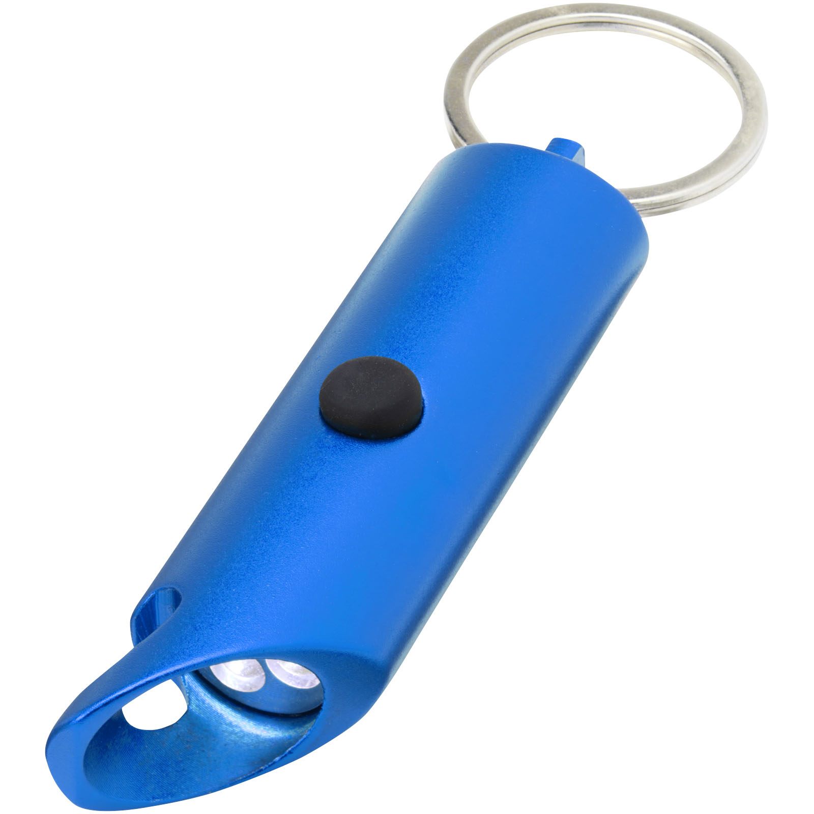 Luz LED IPX de aluminio reciclado y abrebotellas con llavero Flare