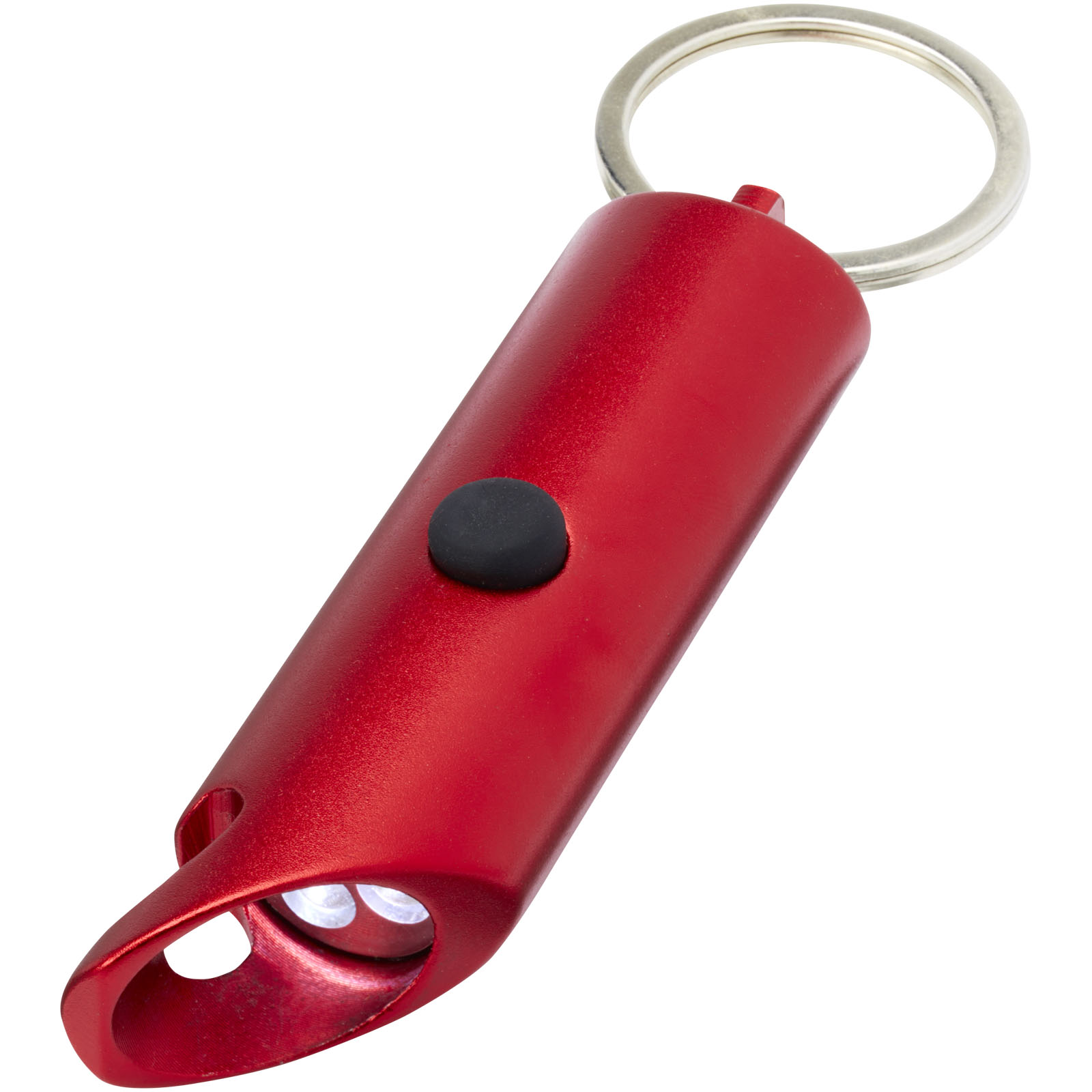 Luz LED IPX de aluminio reciclado y abrebotellas con llavero Flare