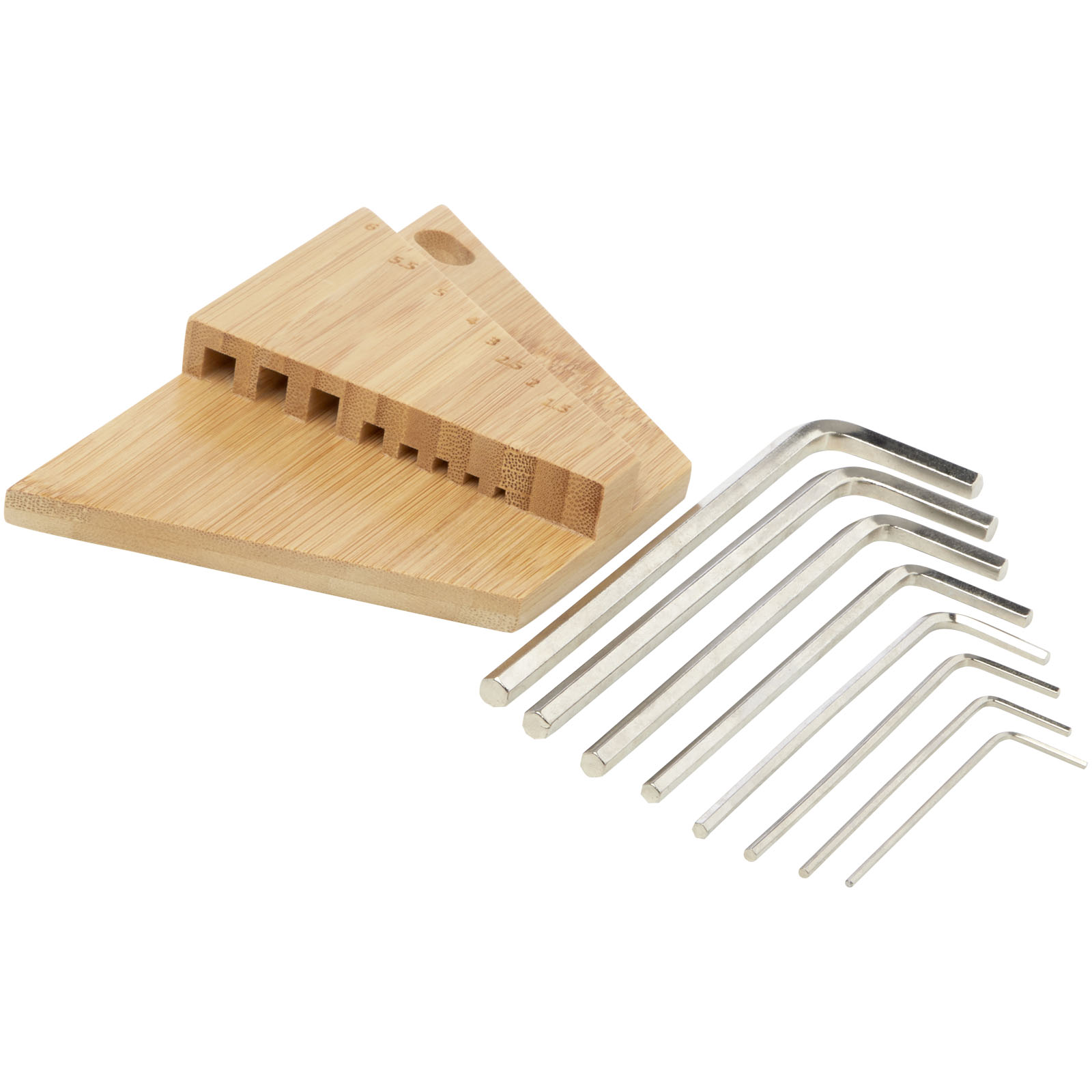 Set de llaves hexagonales de bambú Allen
