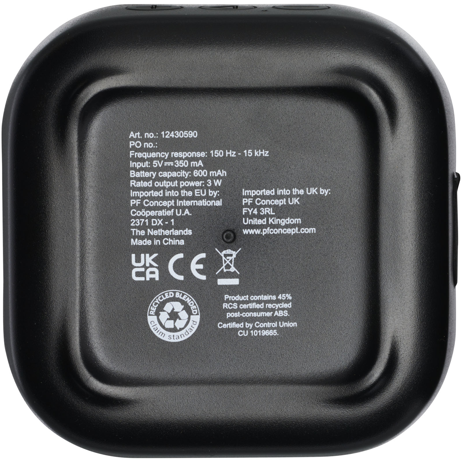 Minialtavoz Bluetooth® de plástico reciclado 2.0 de 3 W con certificación RCS Stark