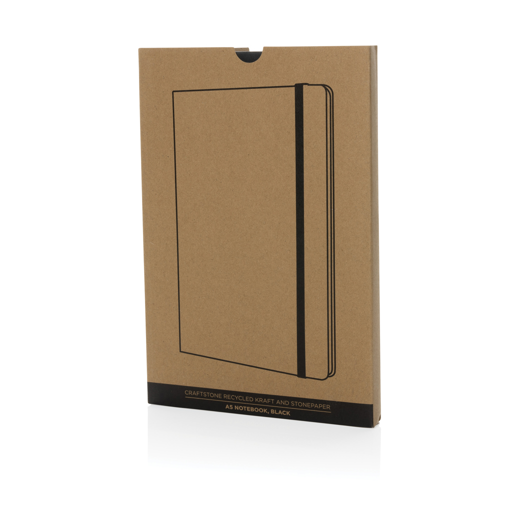 Cuaderno A5 de papel kraft y piedra reciclado Craftstone