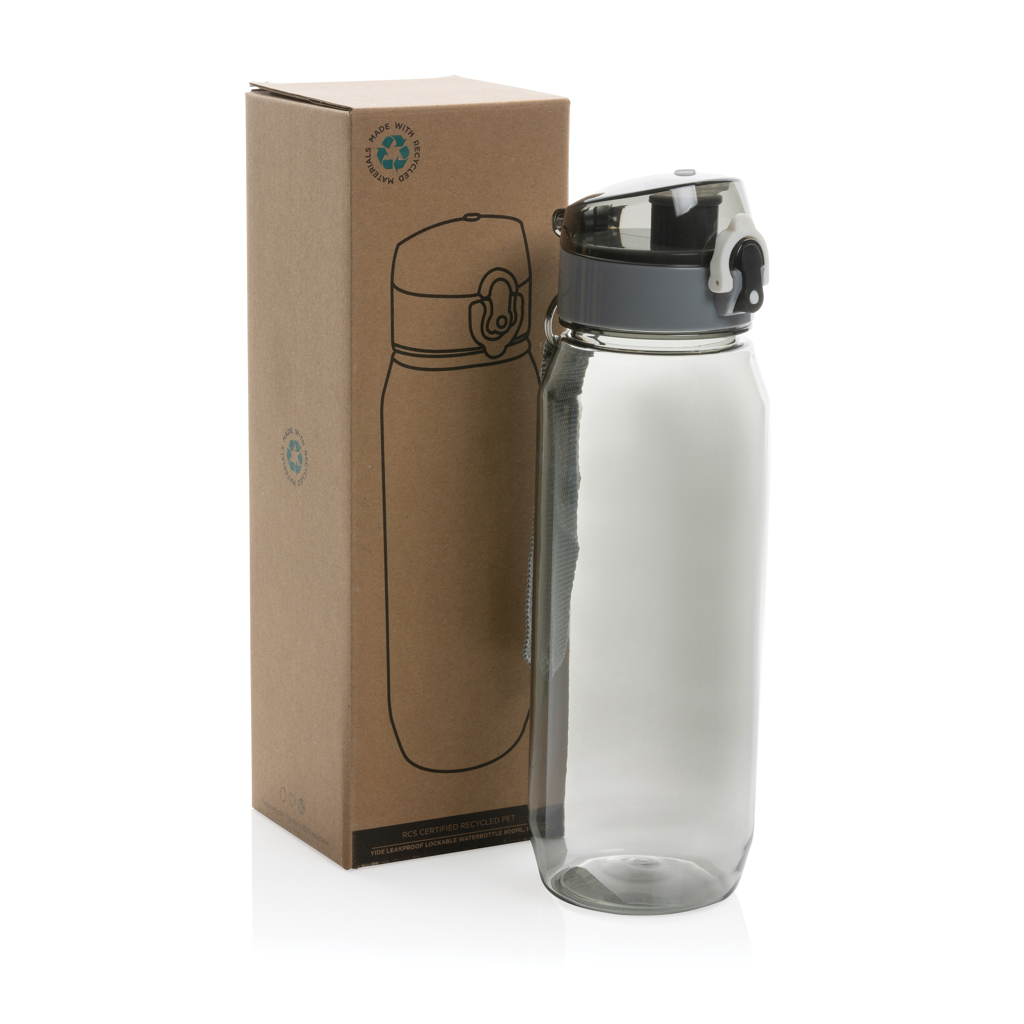 Botella de agua Yide antigoteo PET reciclado RCS 800 ml