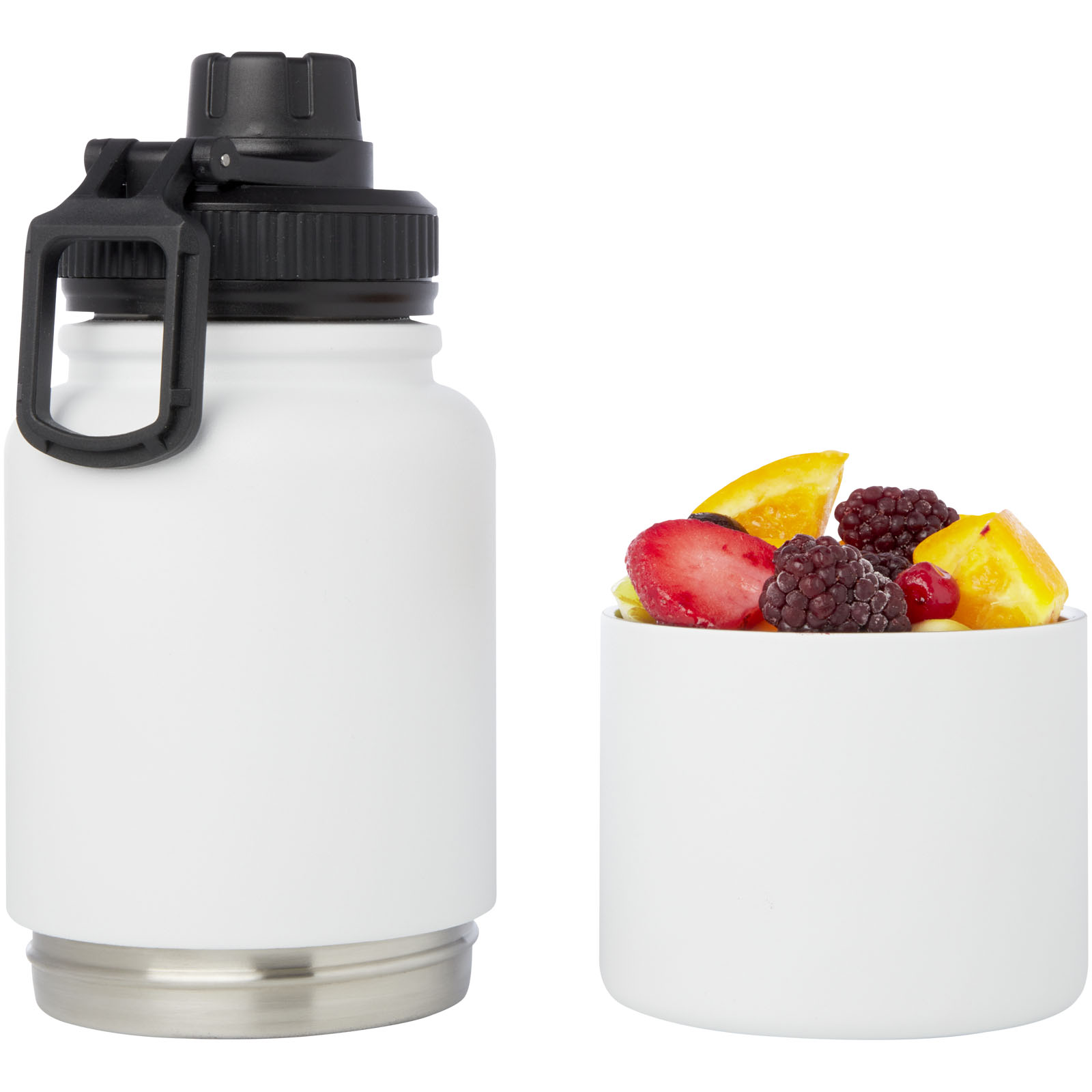 Bidón deportivocon aislamiento de acero inoxidable  de 840 ml con certificación RCS Dupeca
