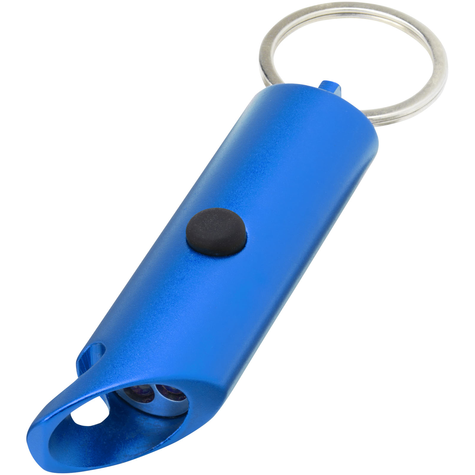 Luz LED IPX de aluminio reciclado y abrebotellas con llavero Flare