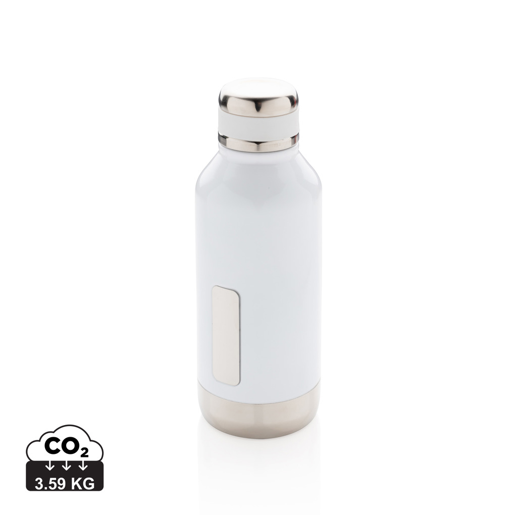 Botella al vacío antigoteo con placa para logo