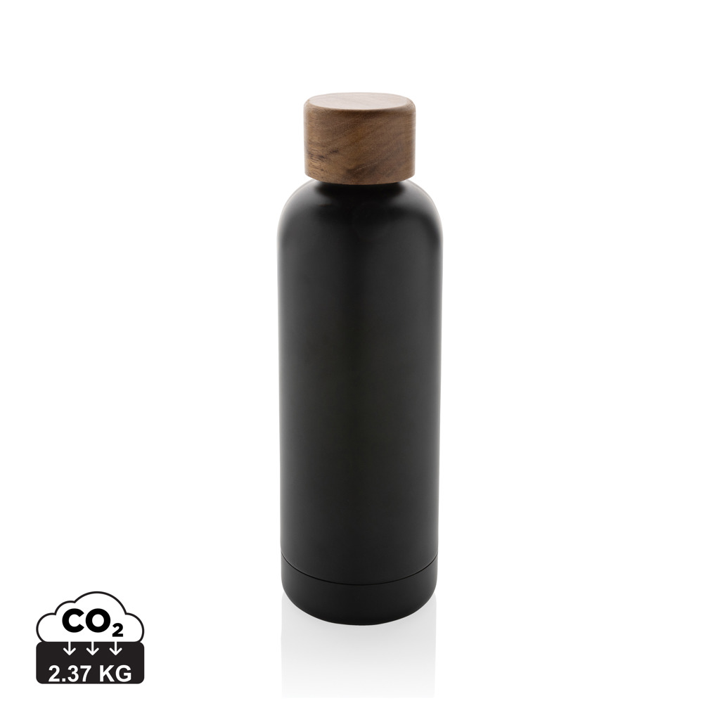 Botella Wood de acero inoxidable reciclado certificado RCS