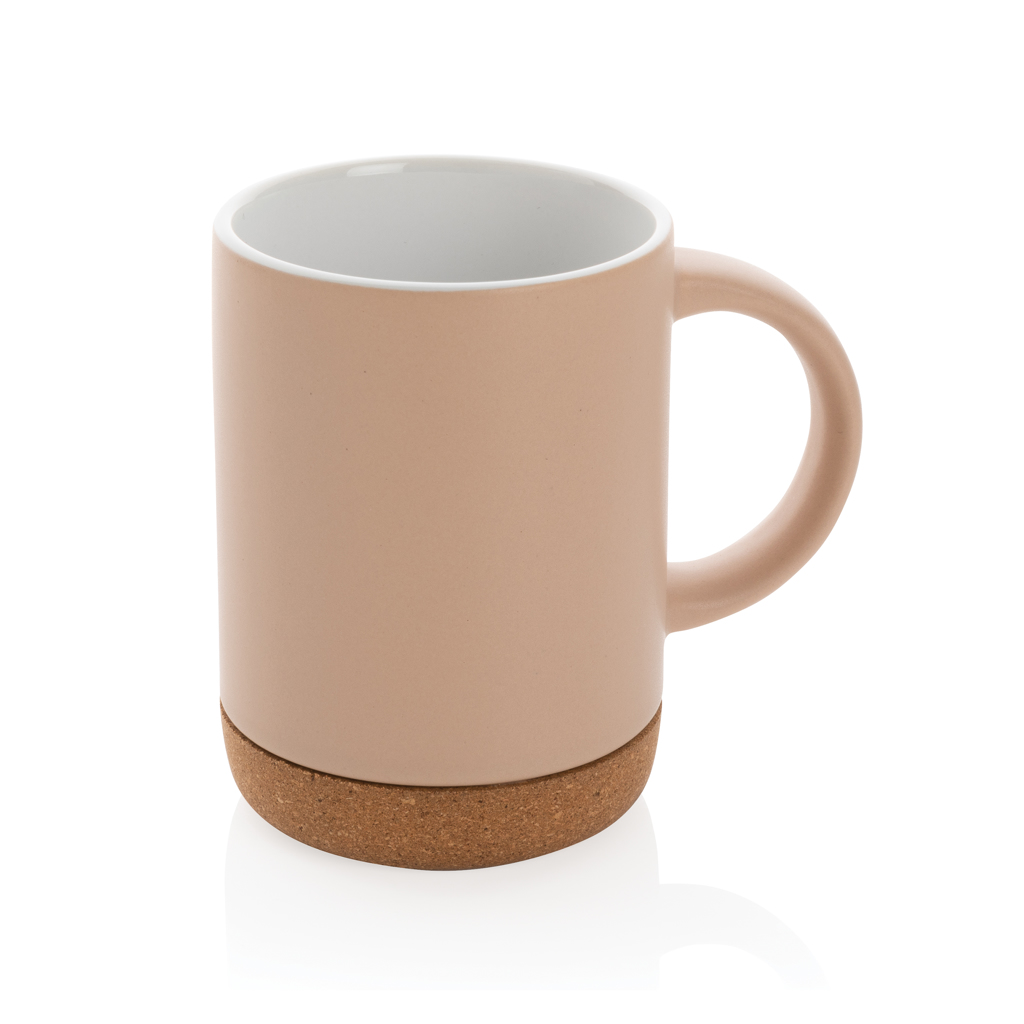 Taza de cerámica con base de corcho 280ml.
