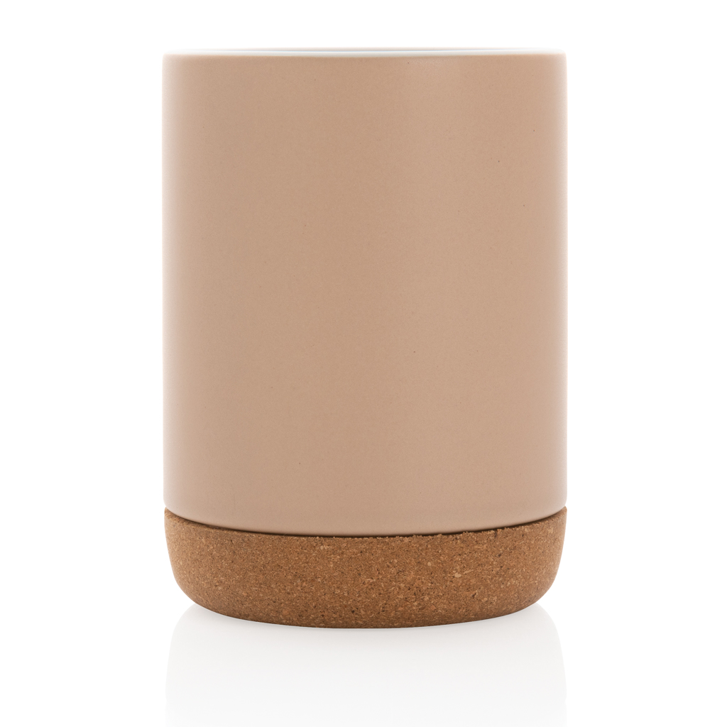Taza de cerámica con base de corcho 280ml.