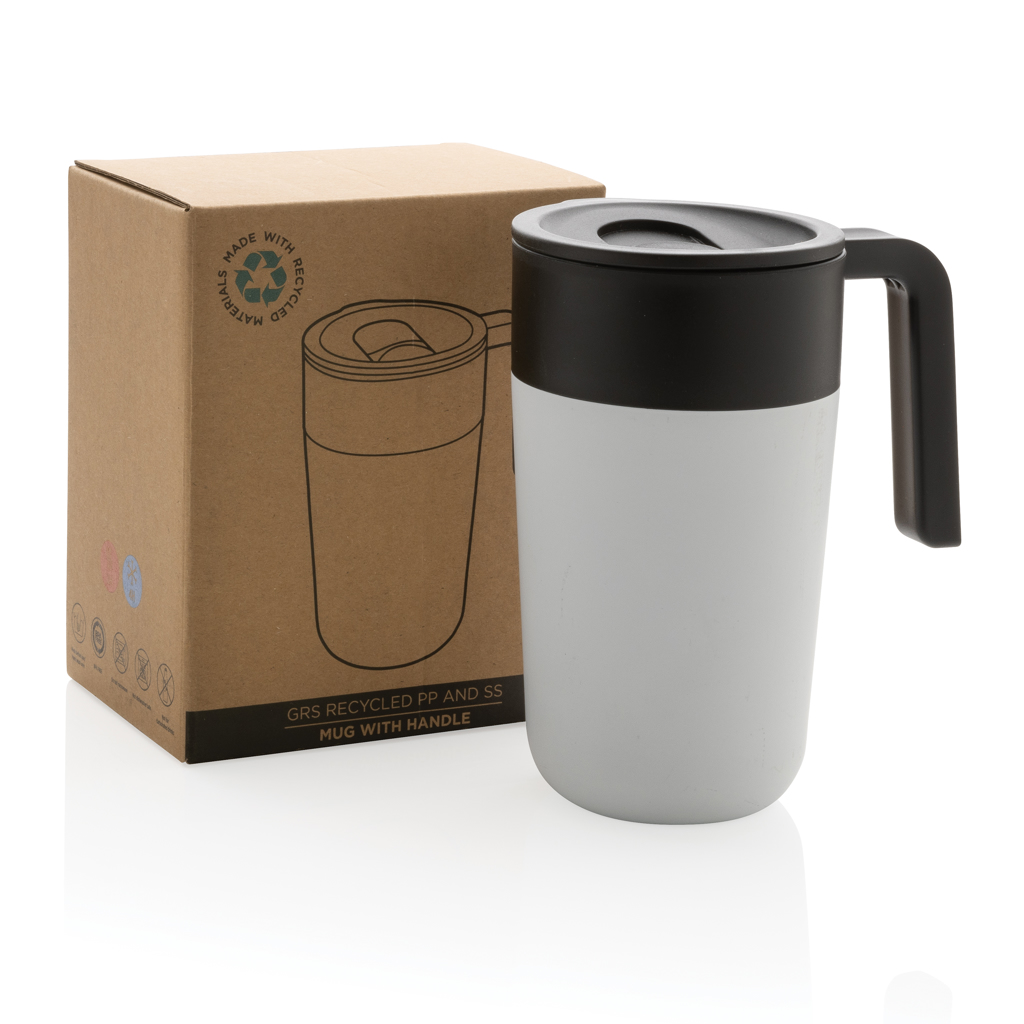 Taza con asa de PP y SS Reciclado GRS