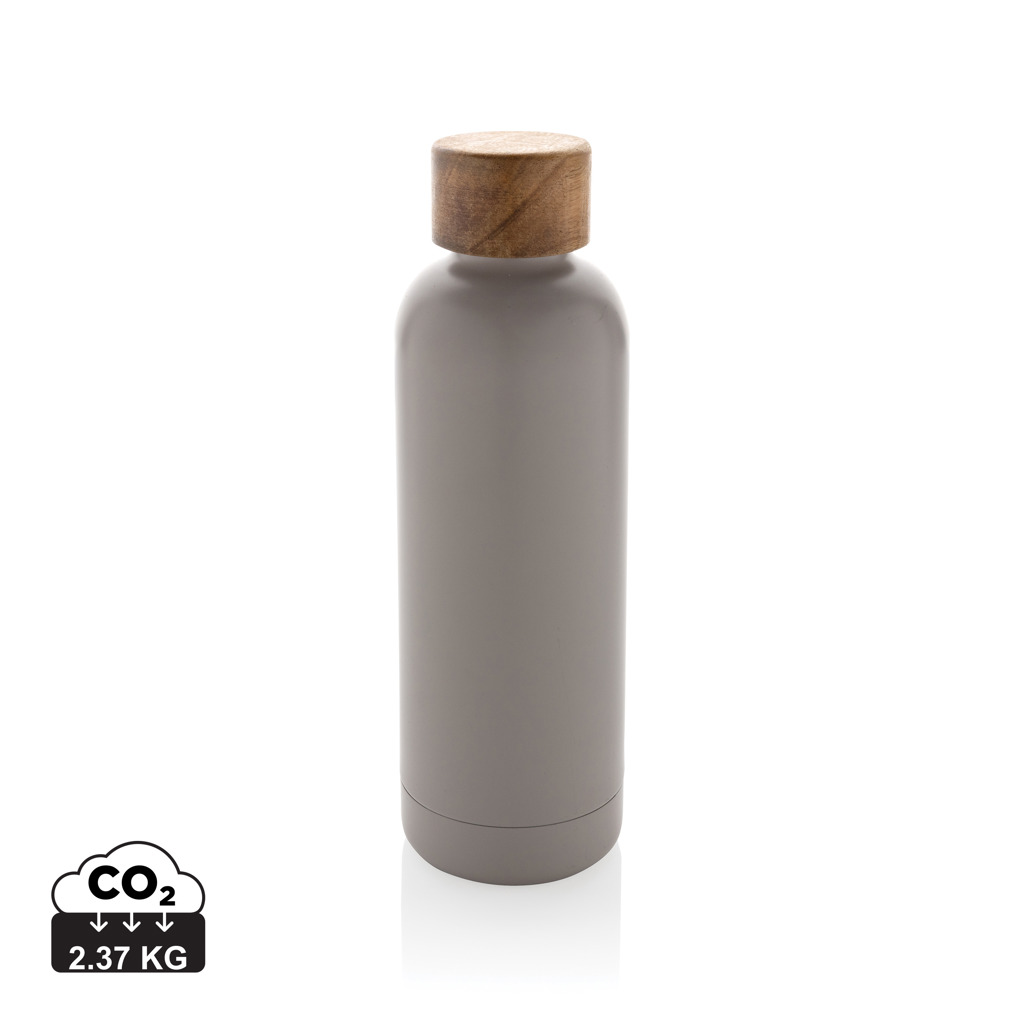 Botella Wood de acero inoxidable reciclado certificado RCS