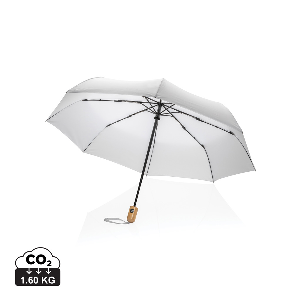 Paraguas automático RPET 190T bambú de 21" Impact AWARE ™