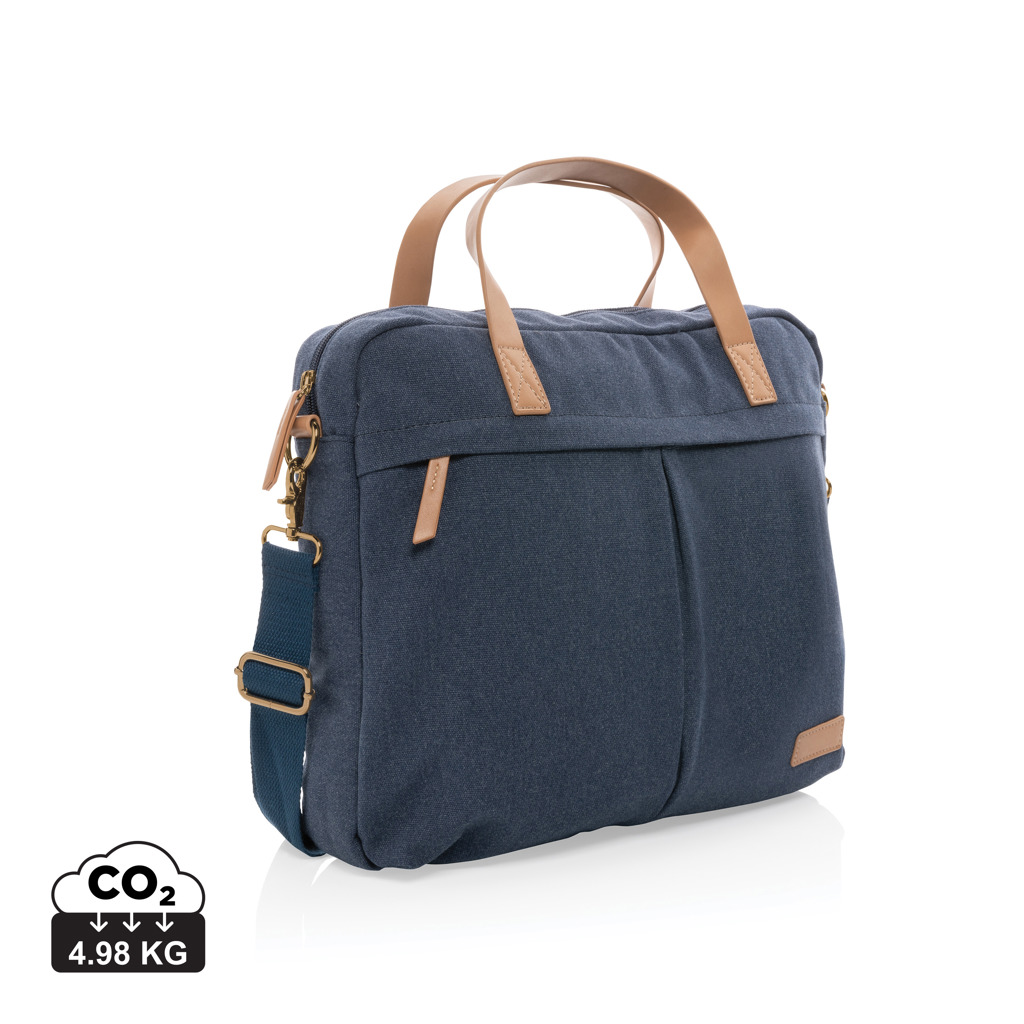 Maletín para portátil de lona reciclada Impact AWARE™ 16oz.