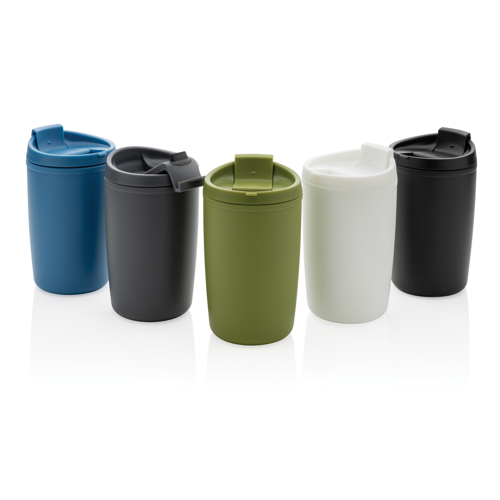Taza de PP reciclado GRS con tapa de seguridad