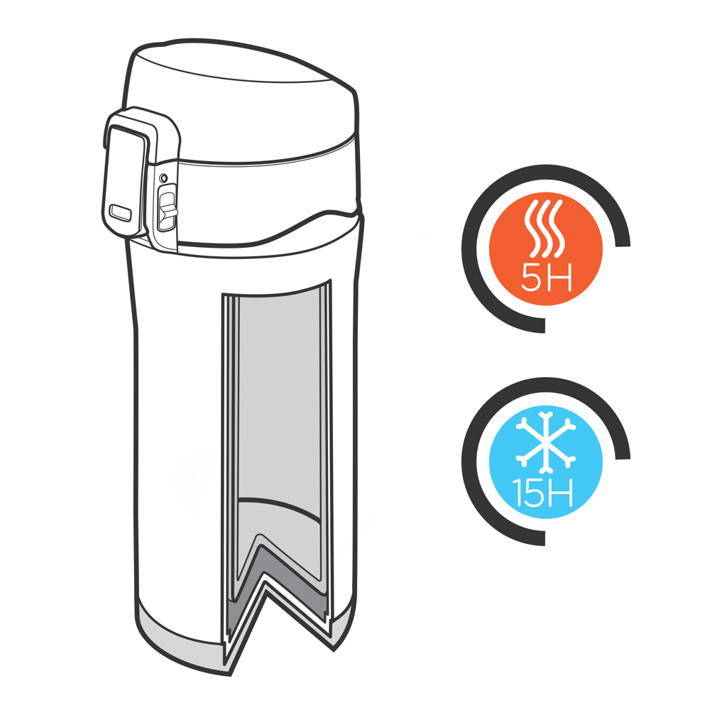 Taza al vacío de acero inoxidable reciclado RCS