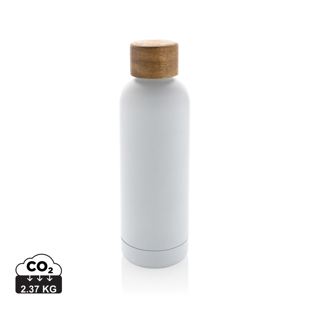 Botella Wood de acero inoxidable reciclado certificado RCS