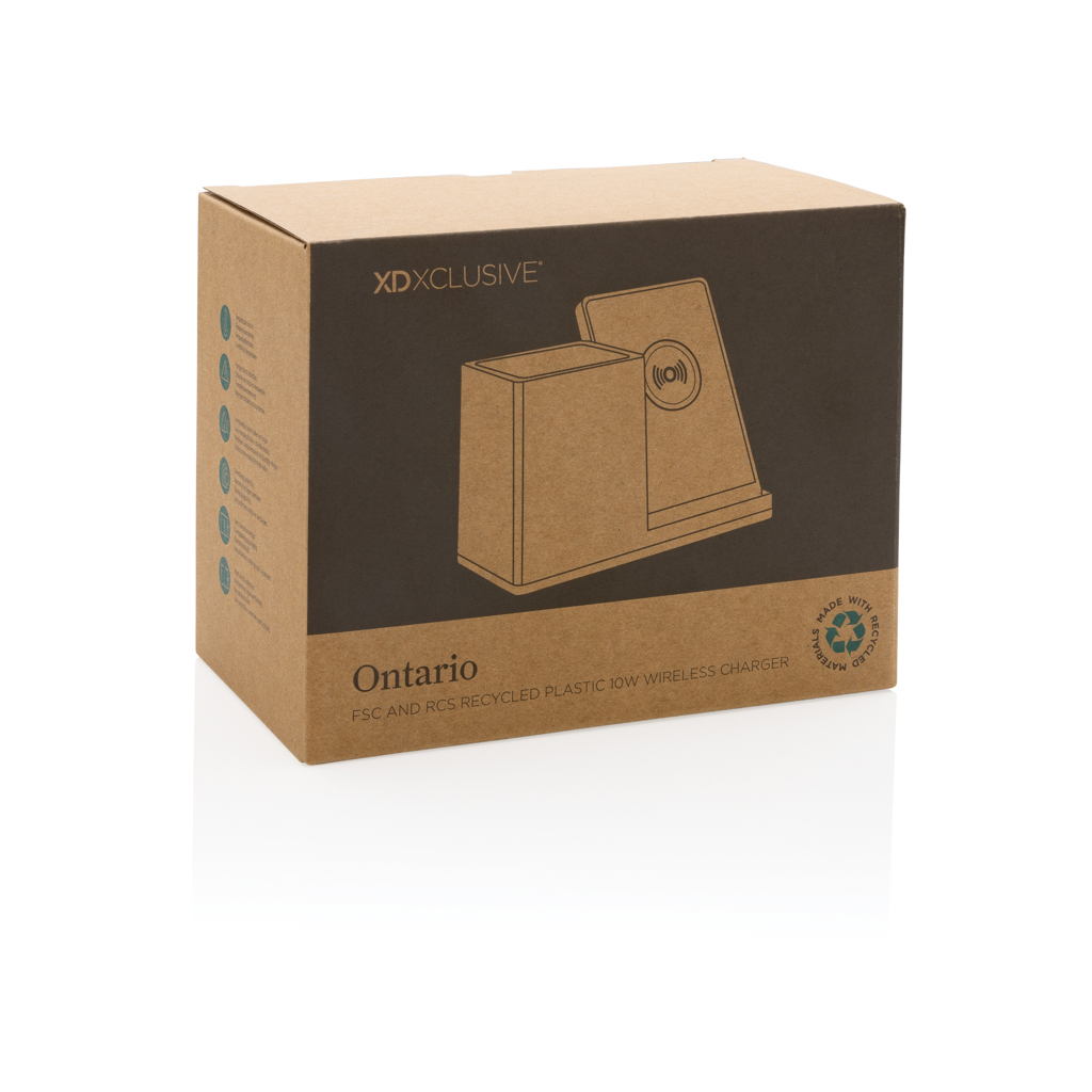 Cargador Ontario 10W de plástico reciclado y RCS