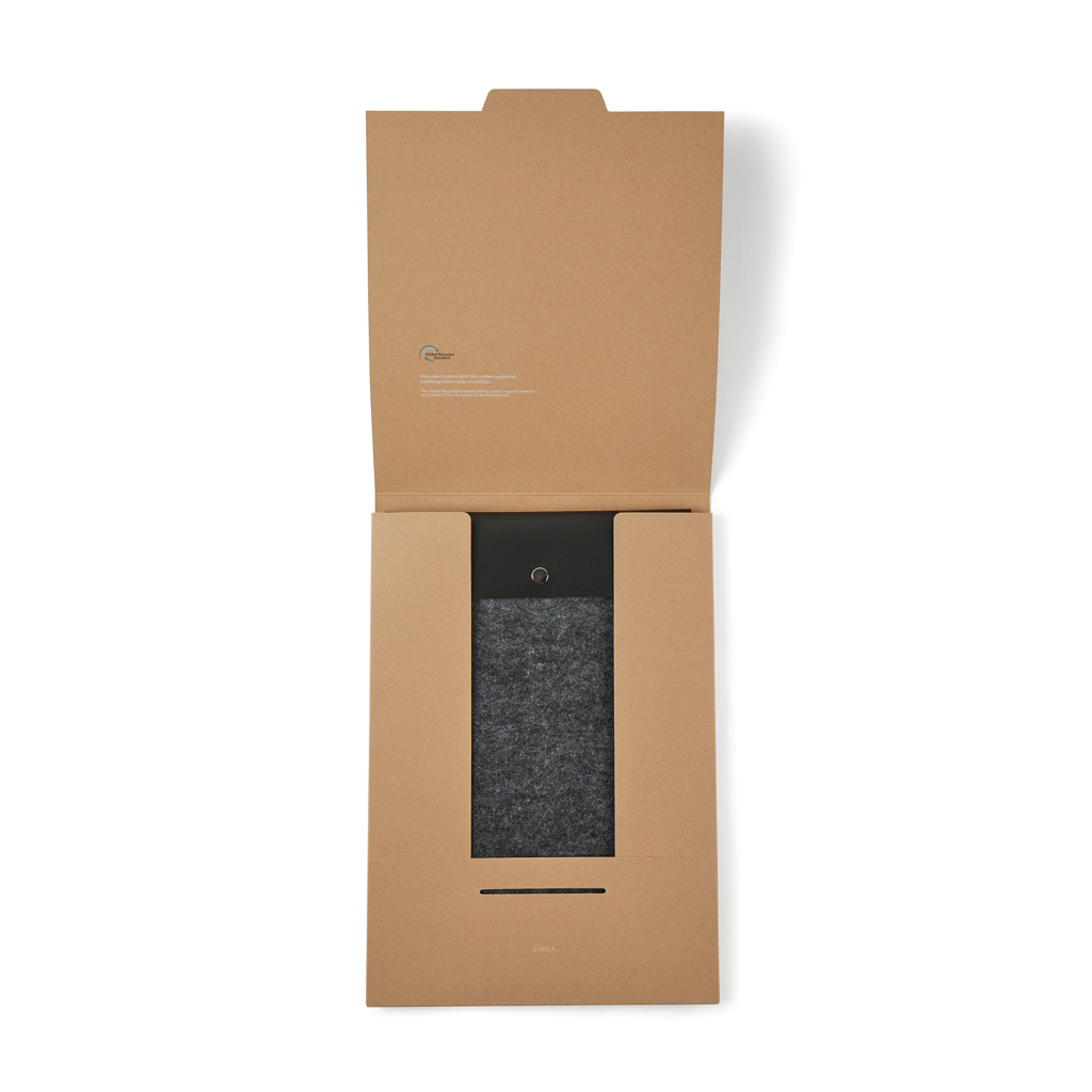 Funda para portátil de 15" de fieltro reciclado VINGA Albo