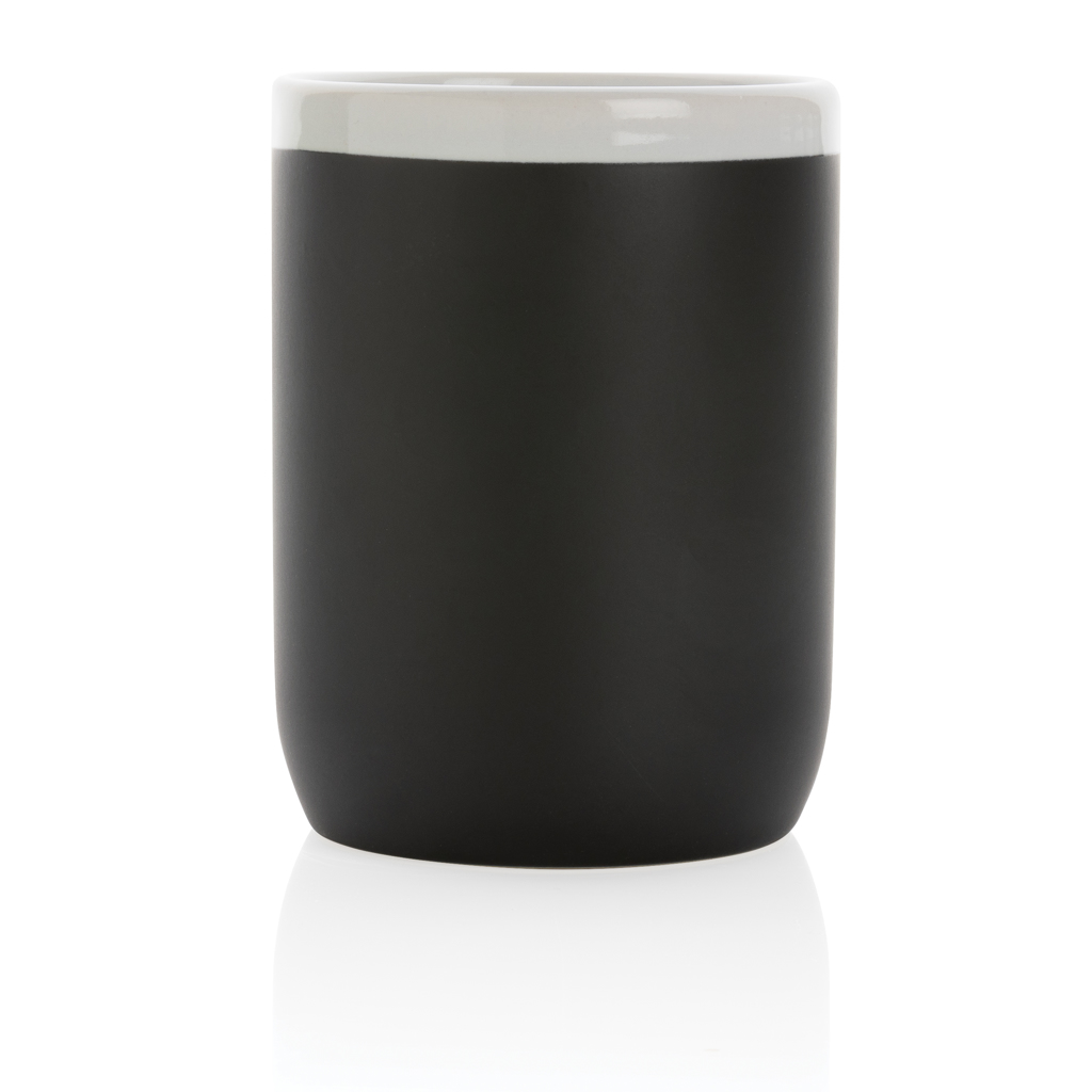 Taza de cerámica con borde blanco 300ml.