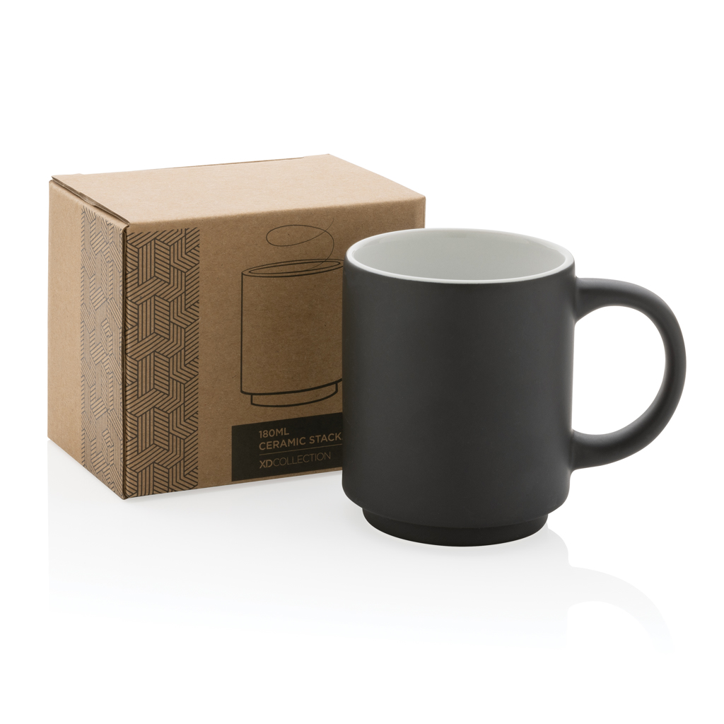 Taza apilable de cerámica 180ml