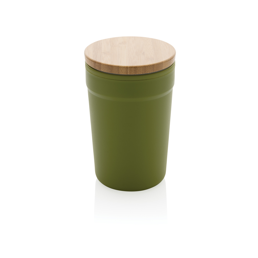 Taza GRS RPP con tapa de bambú