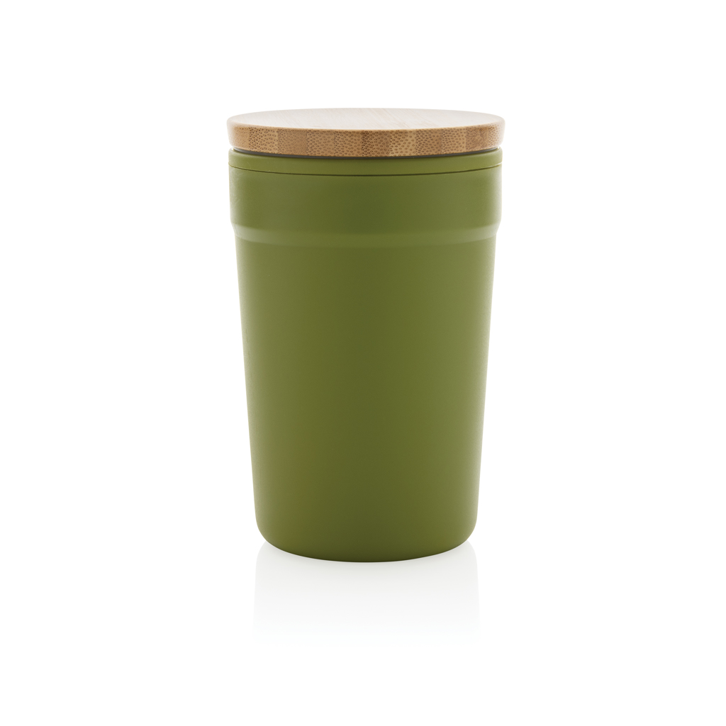 Taza GRS RPP con tapa de bambú