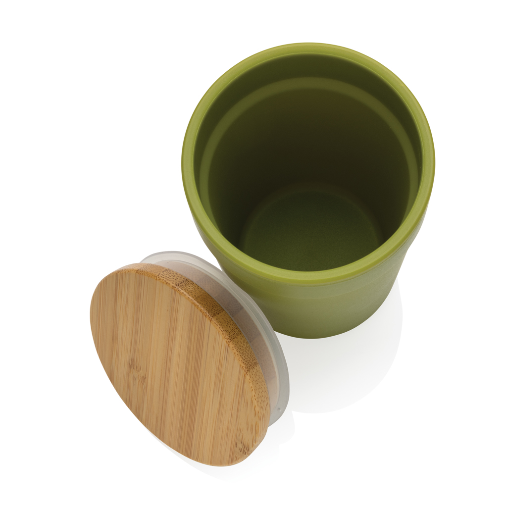 Taza GRS RPP con tapa de bambú
