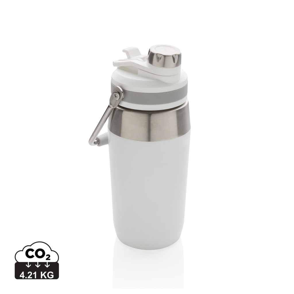 Botella al vacío de acero inoxidable con tapa doble función