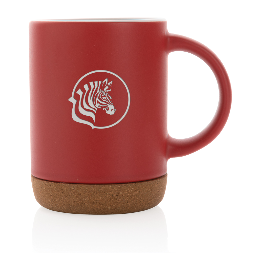 Taza de cerámica con base de corcho 280ml.