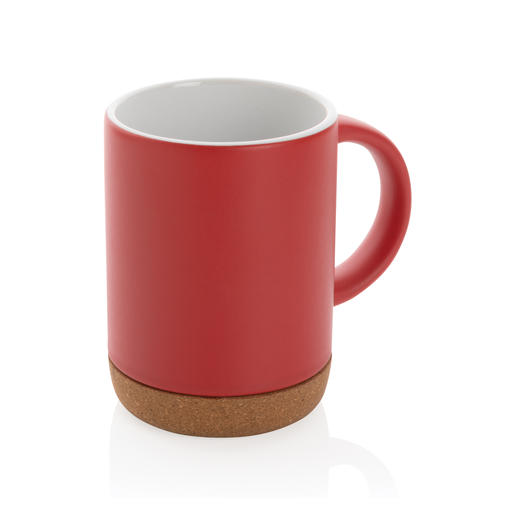Taza de cerámica con base de corcho 280ml.