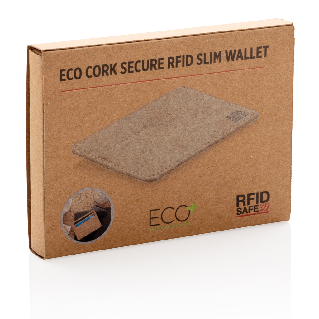 Cartera fina secure de corcho