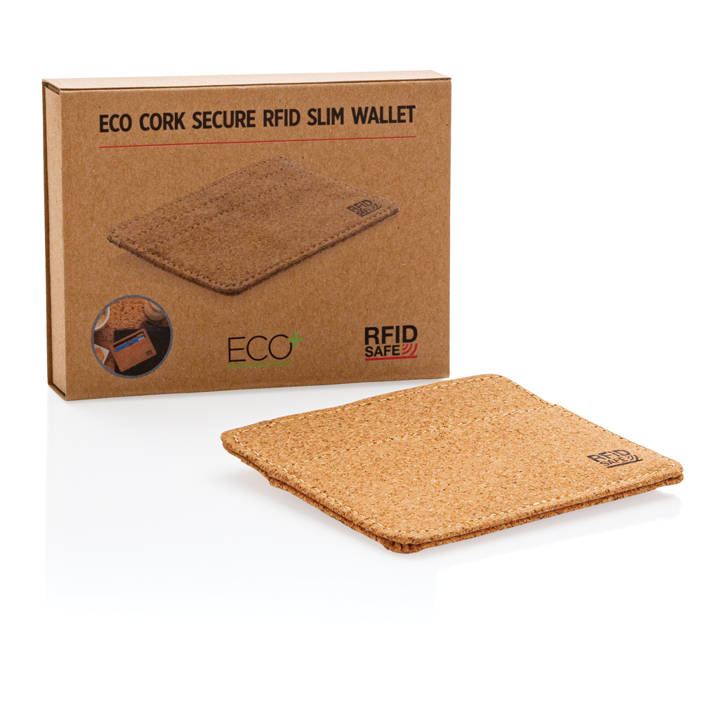 Cartera fina secure de corcho