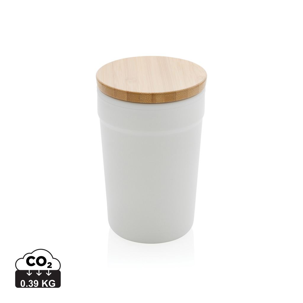 Taza GRS RPP con tapa de bambú