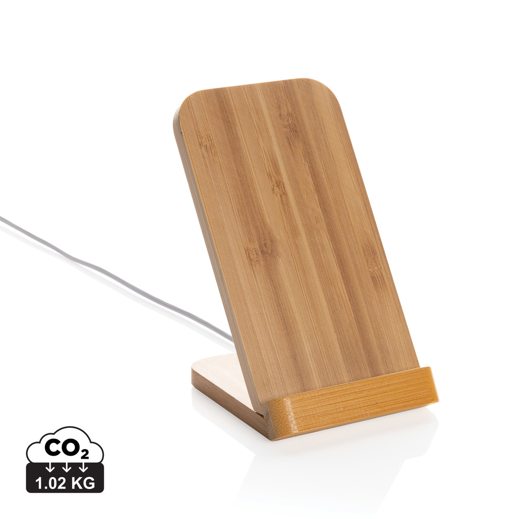 Soporte de carga inalámbrica de 5W de bambú