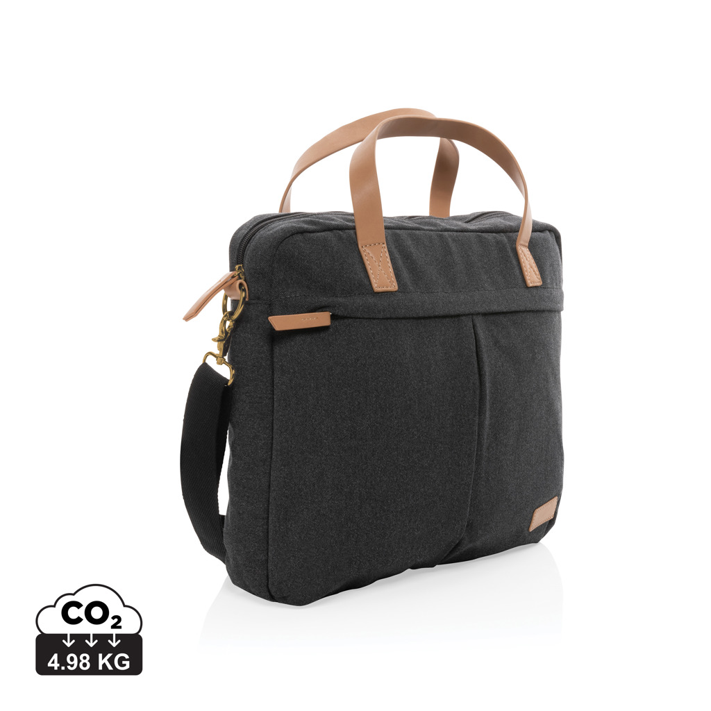 Maletín para portátil de lona reciclada Impact AWARE™ 16oz.