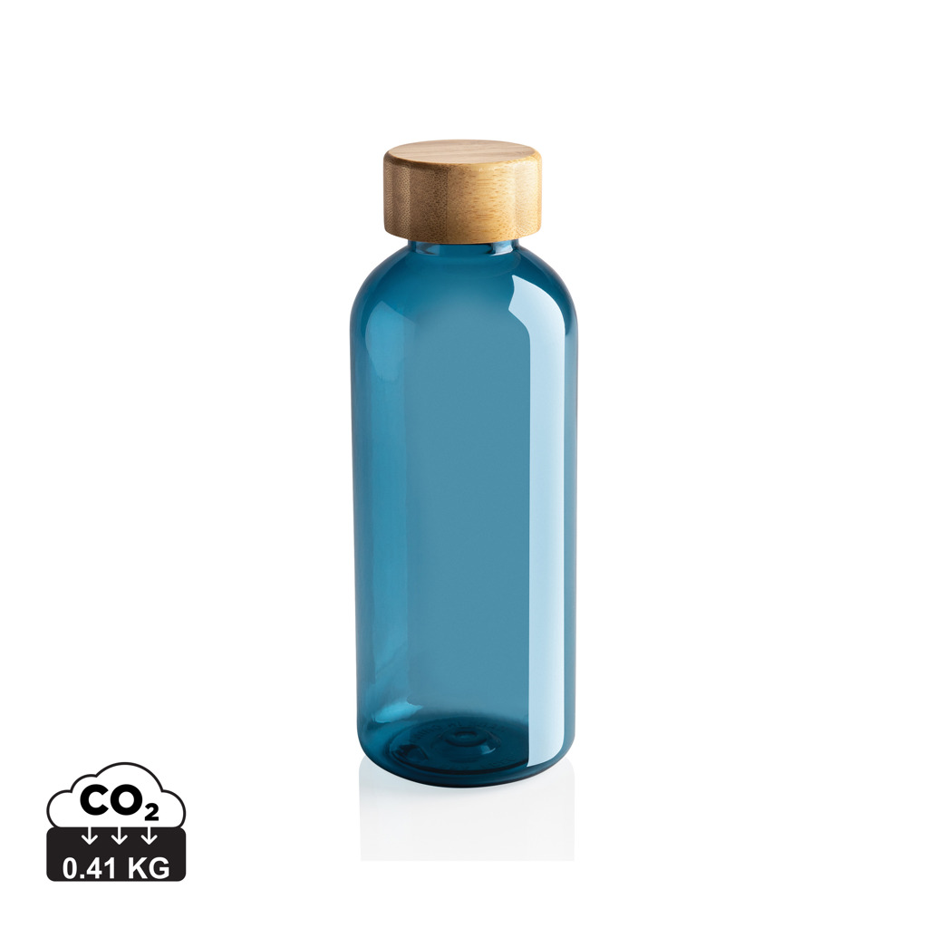 Botella RCS RPET con tapa de bambú