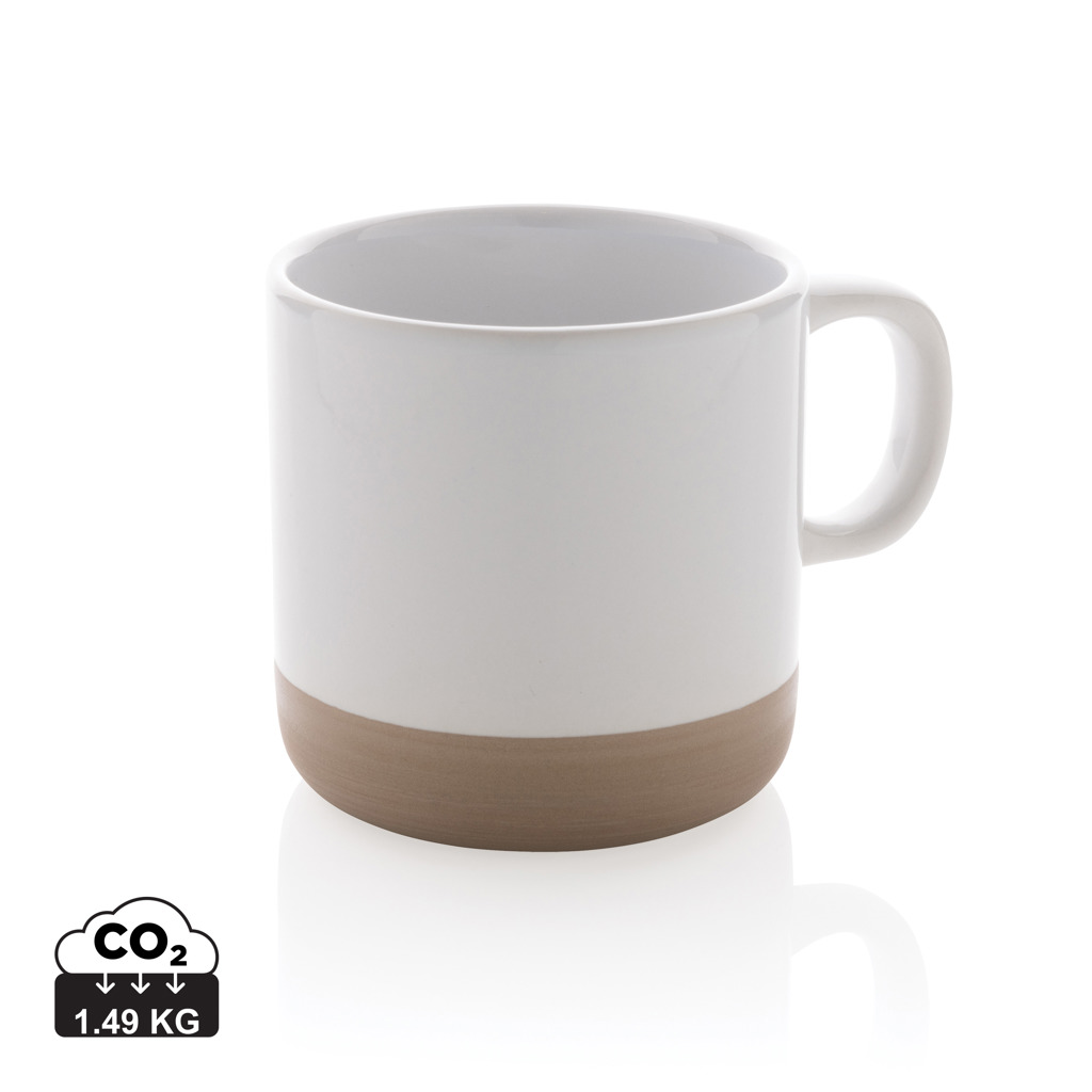 Taza de cerámica esmaltada 360ml.