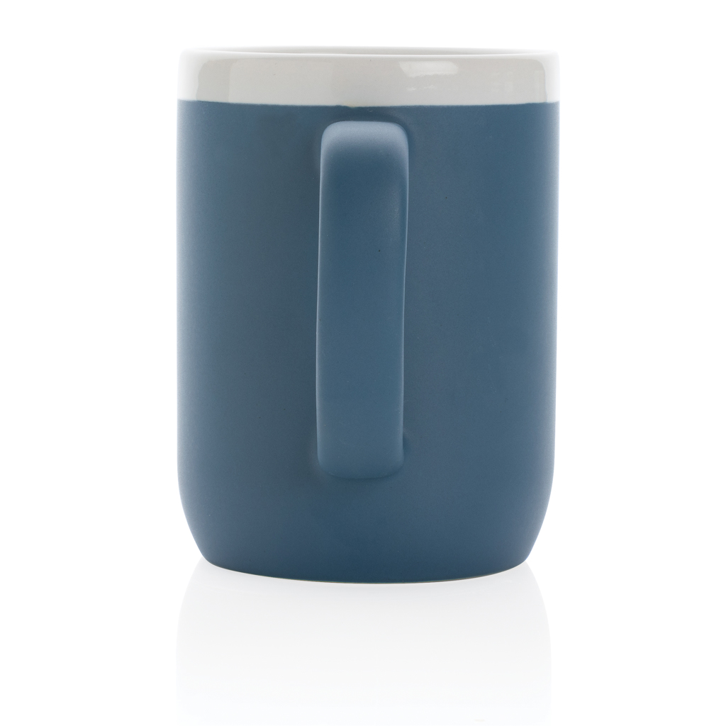 Taza de cerámica con borde blanco 300ml.