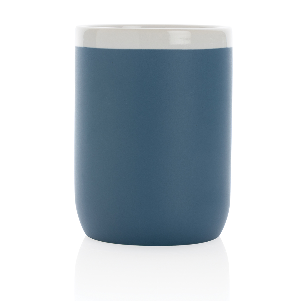 Taza de cerámica con borde blanco 300ml.