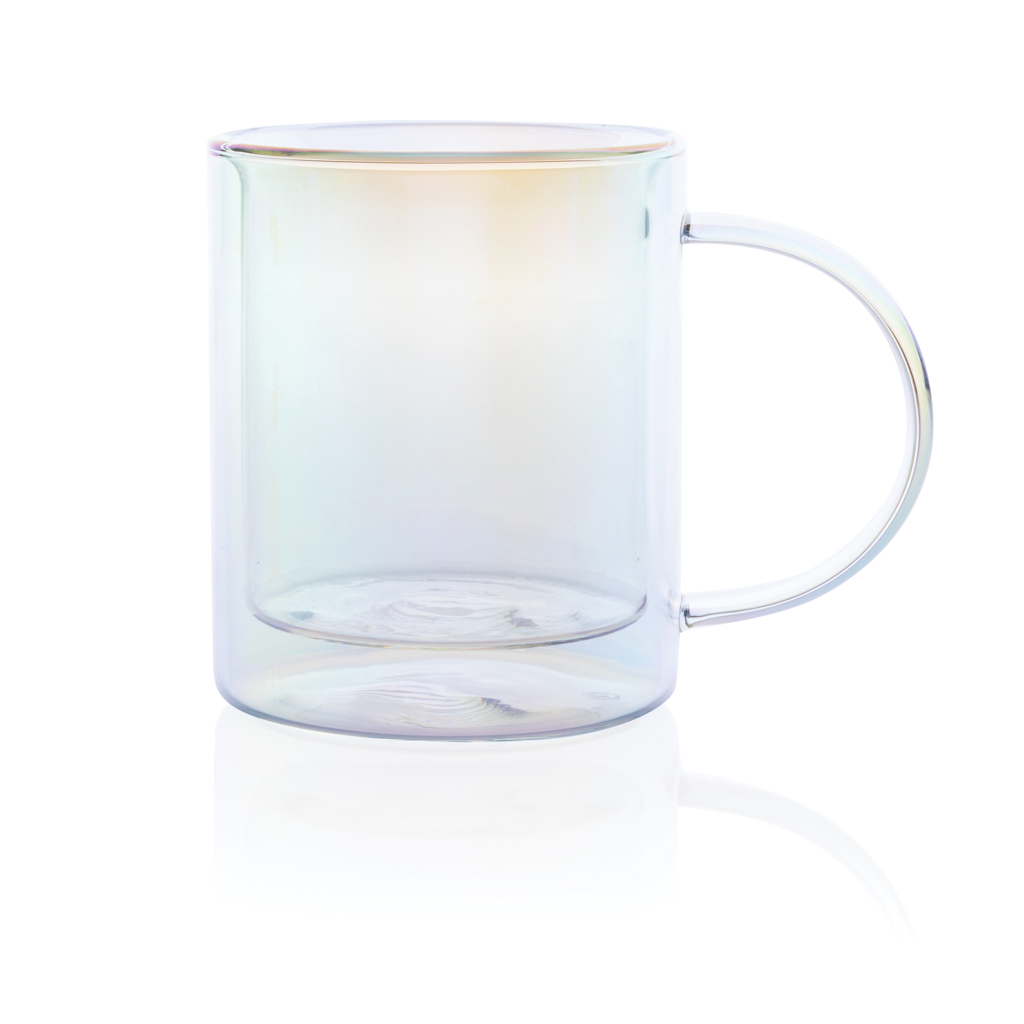 Taza de lujo de vidrio galvanizado de doble pared