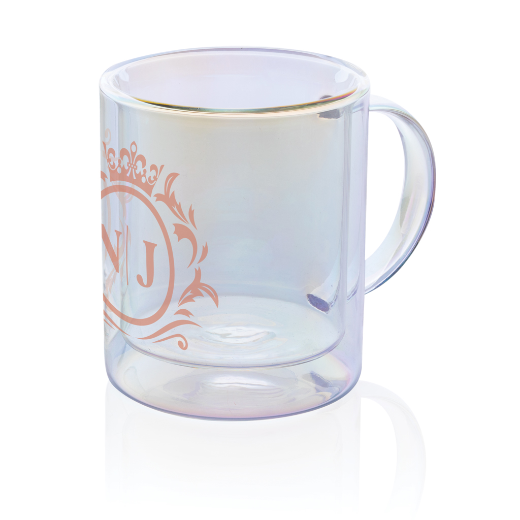 Taza de lujo de vidrio galvanizado de doble pared